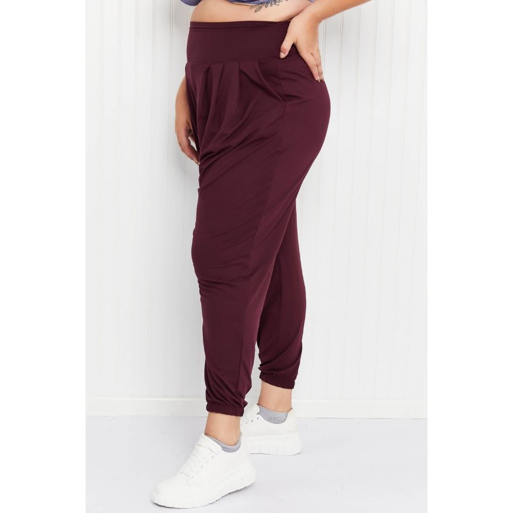 Rae Mode Full Size Deep Breaths Pleated Harem Joggers - Picture 6 of 8